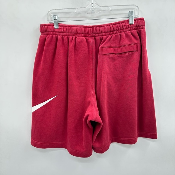NIKE Men Swoosh red activewear casual comfort midi length jogger short XL - Picture 3 of 11